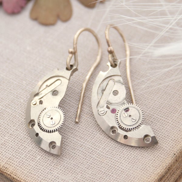 Steampunk Earrings Dangling Watch Parts Birthday Jewelry Gifts