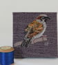 Sparrow Original Textile Art - Image 2