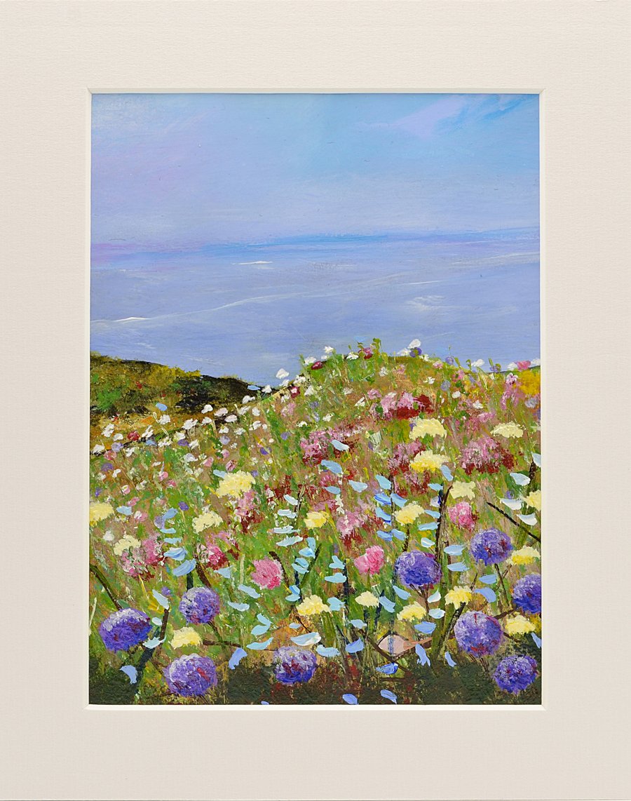 A Modern Painting of Troup Head, Banff, Scotland. 10 x 8 inches.