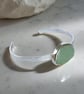 Sea Glass Silver Cuff - Image 5