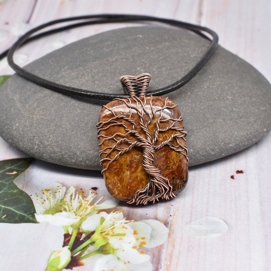 Golden Pietersite and Copper One of a Kind Tree of Life 