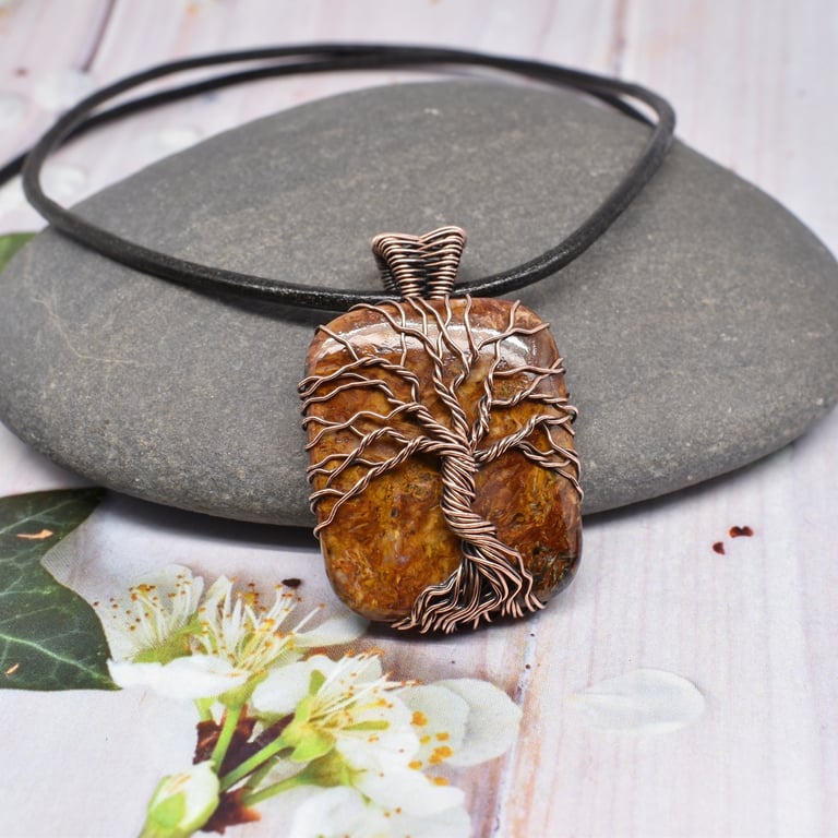 Golden Pietersite and Copper One of a Kind Tree of Life 