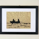Classic Literature - Our Mutual Friend Silhouette Framed Large Embroidery 