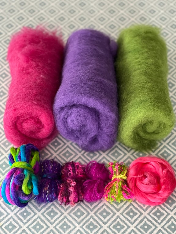 Bowl Kit: Felt Bowl on a Ball Summer Green Purple Materials Kit