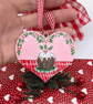 Christmas Pudding hand-painted Christmas heart decoration  - Image 2