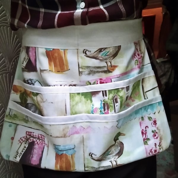 Gardening Apron with tie waist Half Apron with pockets