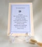 In Loving Memory Poem Card - Forget Me Not Keepsake - Image 1