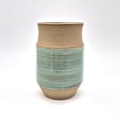 Hand Thrown Stoneware Vase with Slip Decoration 