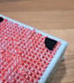 Desk tray for small items - pink, green, and red with geometric motifs - Image 5