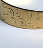 Brass Hand Stamped Swirly-Patterned Cuff - Image 5