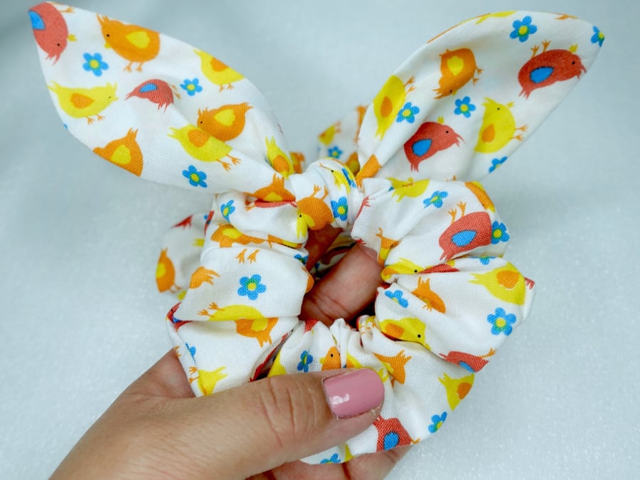 Easter Scrunchies, Chick Scrunchies, Bunny Scrunchies, Scrunchies with Bow