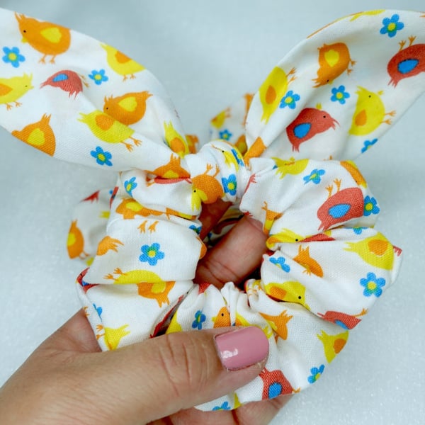 Easter Scrunchies, Chick Scrunchies, Bunny Scrunchies, Scrunchies with Bow