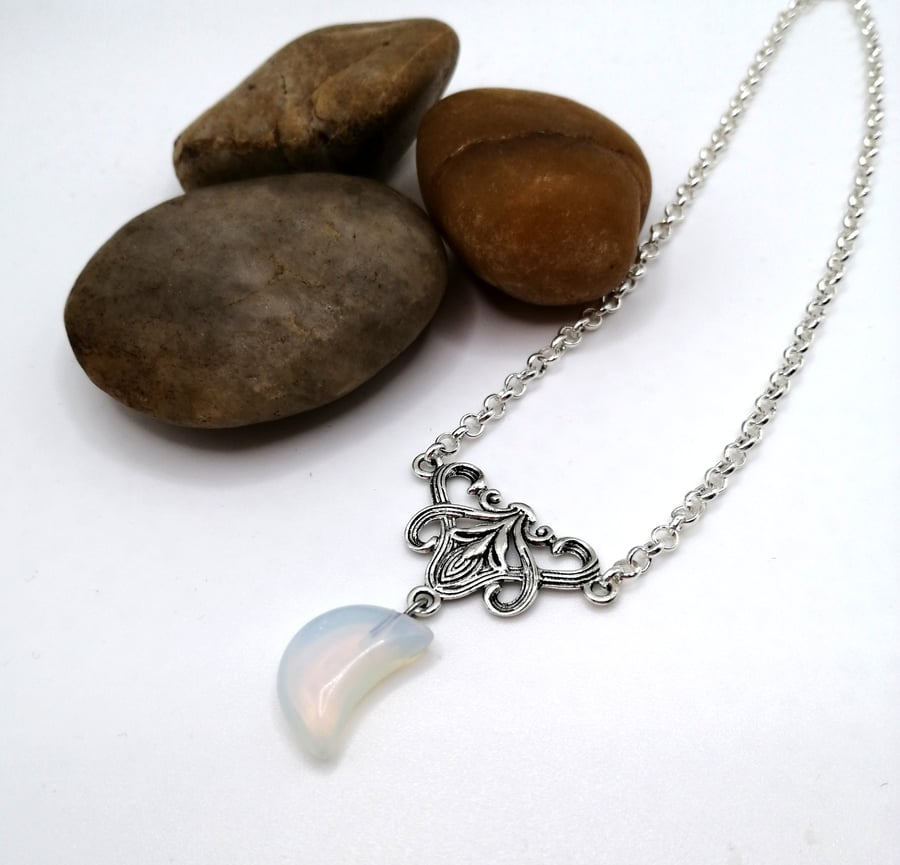 Opalite Moon Necklace