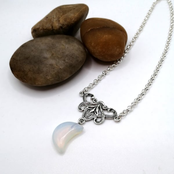 Opalite Moon Necklace