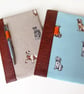 Summer Seconds Padded Notebook Cover in Taupe, Notebooks with Dogs - Image 7