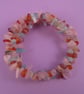 Pastel Gemstone Memory Wire Bracelet - Image 2