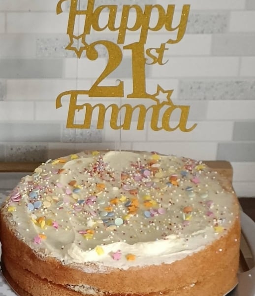 Happy 21st Birthday Cake Topper, 21 Cake Topper, Custom Cake Topper, 21st cake