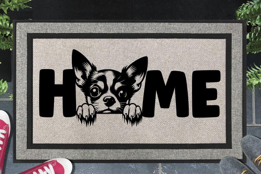 Chihuahua Home Door Mat - All Weather Doormat - 45x70cm 