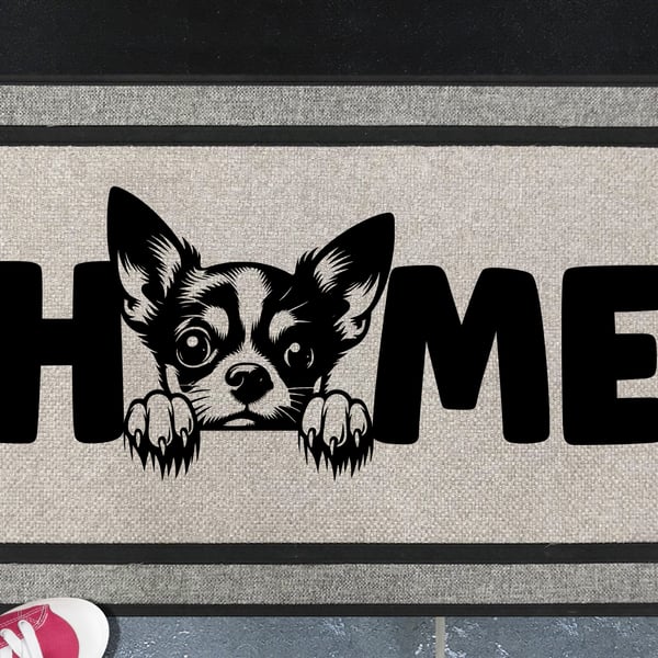 Chihuahua Home Door Mat No.2 - All Weather Doormat - 45x70cm 