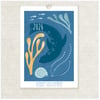 2025 Illustrated Coastal A5 Mini Wall Calendar
