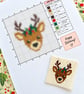 Simple Cute Small Baby Reindeer Christmas Cross Stitch Pattern Chart PDF 