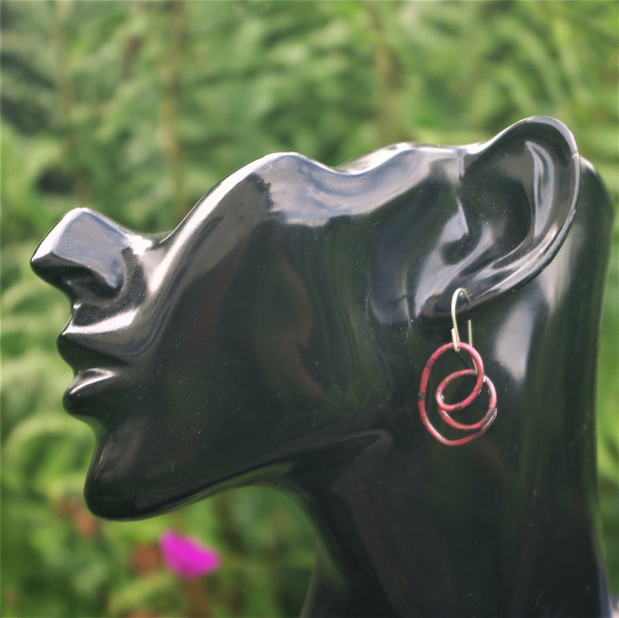Copper Swirl Earrings