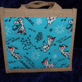 Small Jute Bag with Olaf Pocket