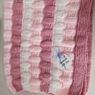Striped Baby Blanket in Pinks