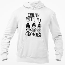 Chillin With My Gnomies - Funny Novelty Christmas Hoodie  Christmas gift