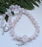 Designer Rose Quartz Statement Necklace  - Image 4