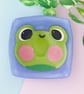 Kawaii Frog Fused Glass Ring Trinket Dish - Image 2