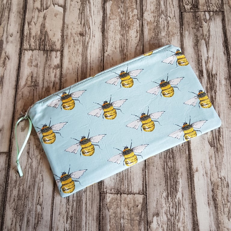 Bumble Bee Zipper Pouch - Multi Use Zipped Organiser