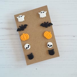 Halloween themed set of stud earrings