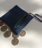 Denim, zipped key ring purse, coin purse, credit card purse - Image 1