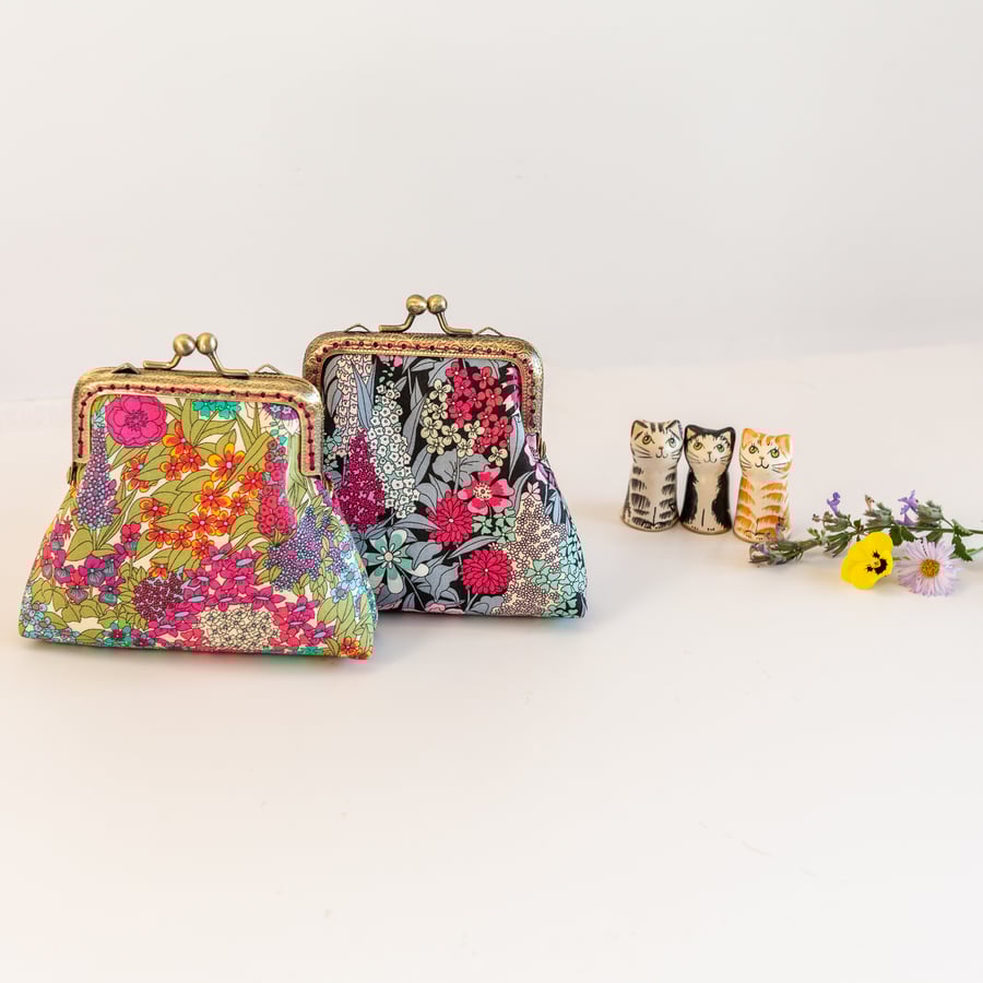 Coin purse made with Ciara print Liberty Lawn Folksy