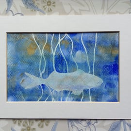  "Fish in Reeds" monoprint