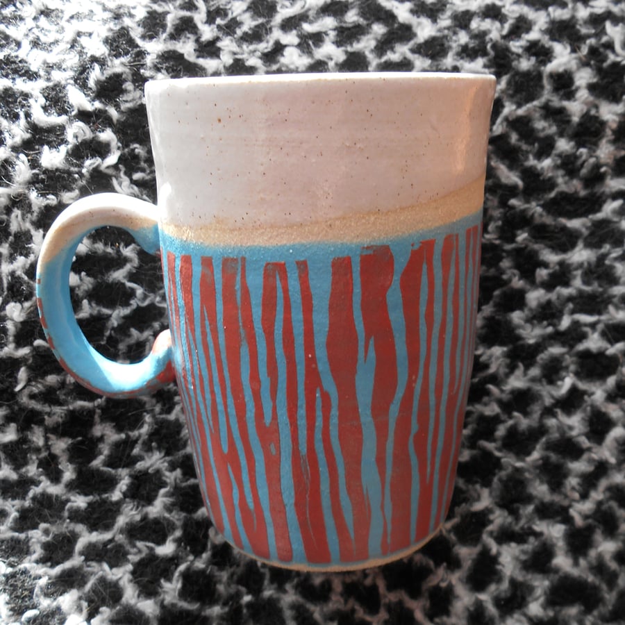 Mug Larger Red white and Blue.