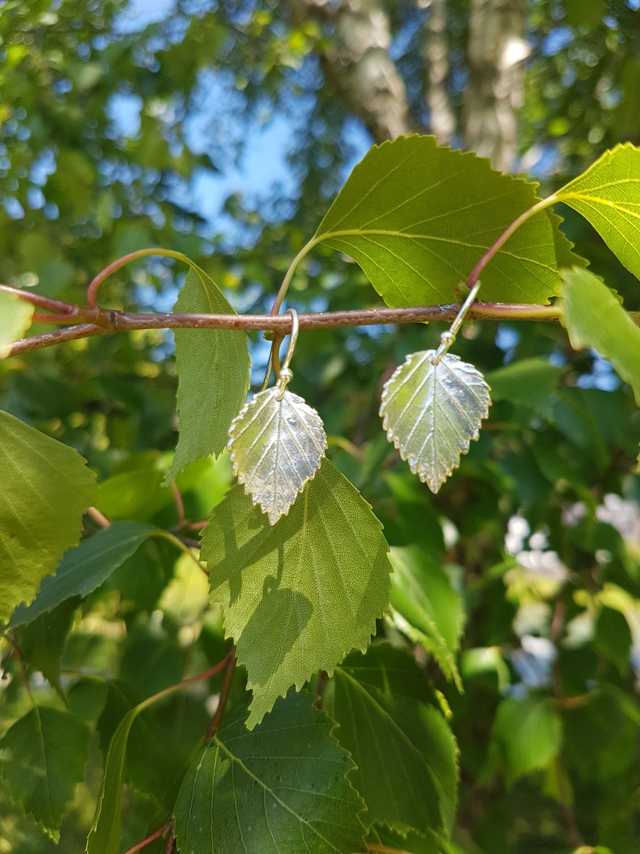 Birch Leaf Earrings small