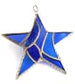 Patchwork Star Suncatcher Stained Glass Blue - Image 5