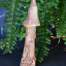 Silver birch hand carved wooden fairy tower