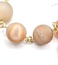 Druzy gemstone rosary link necklace with crystal inclusions - Image 4