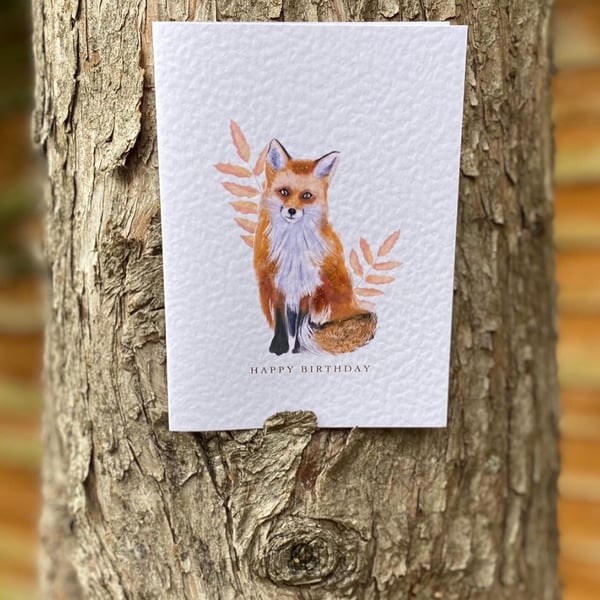 Woodland animals greeting cards fox, hedgehog, squirrel, owl, deer
