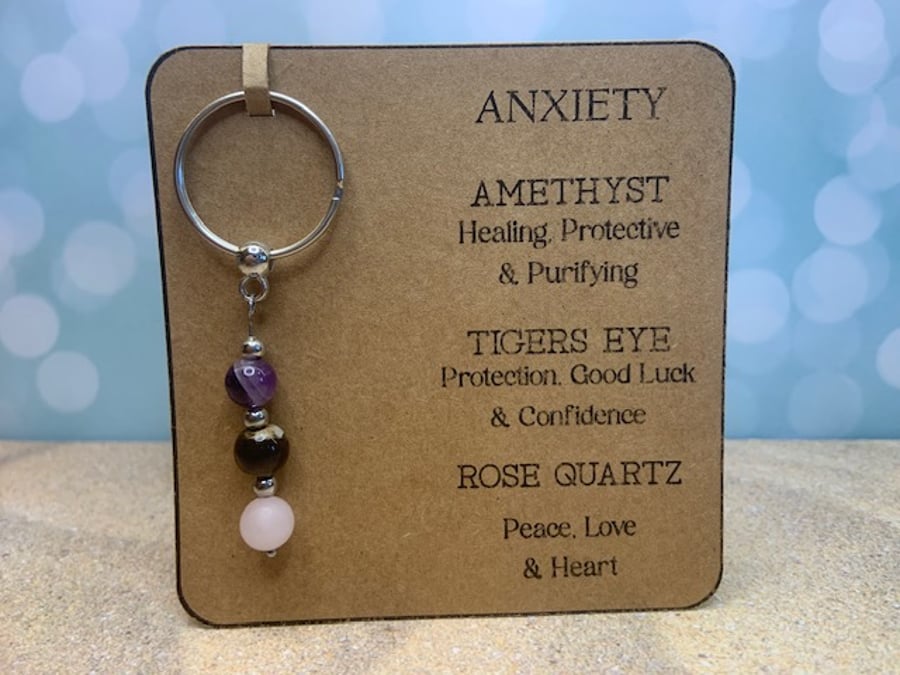 Anxiety Gemstone Keyring