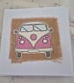 Pretty handmade campervan card