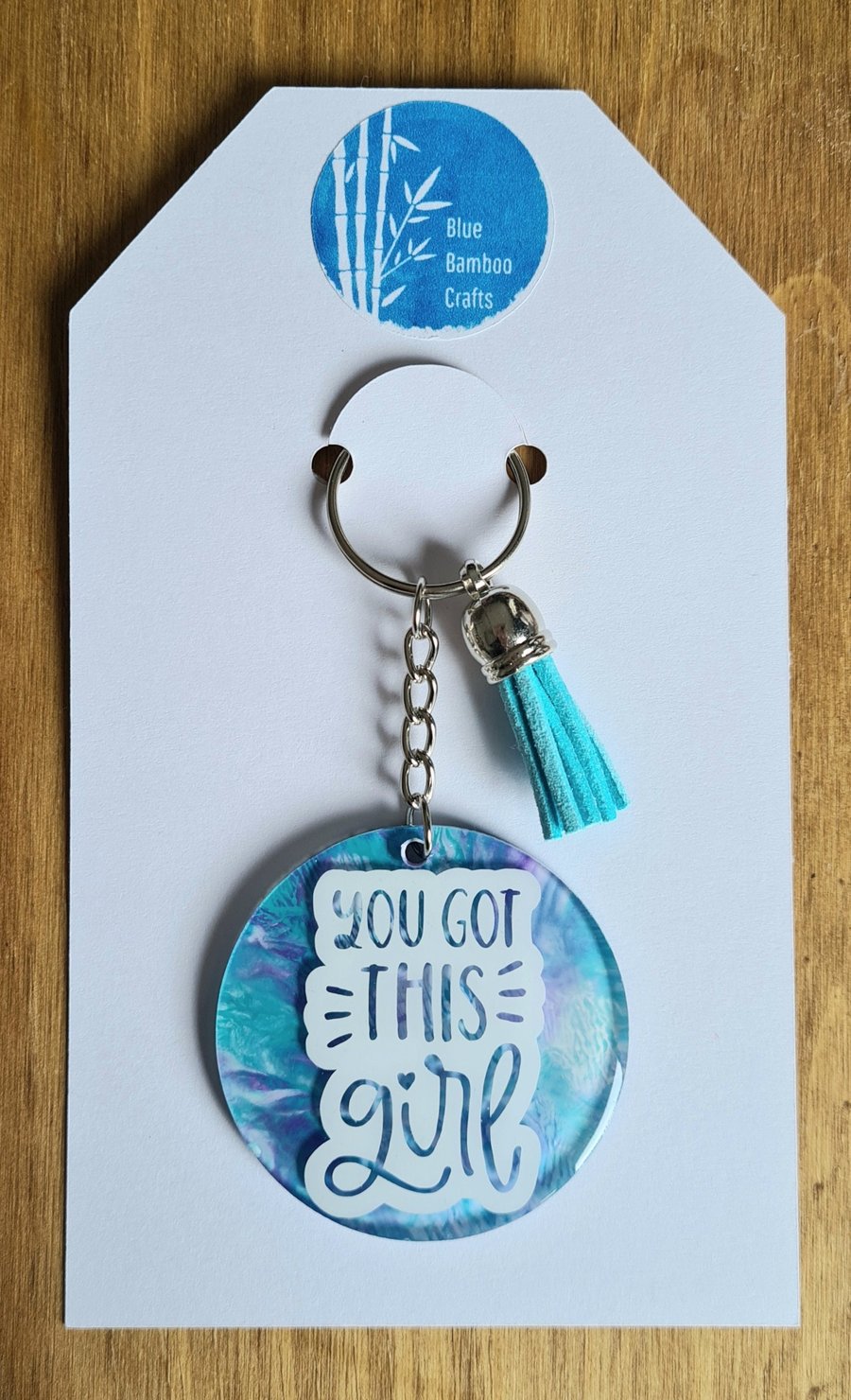 You got this girl - keyring - motivational - keys - keychain - acrylic - school 