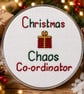 Handmade Cross Stitch Christmas Coaster – Funny Festive Gift