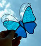 Stained Glass Butterfly Suncatcher - Handmade Decoration - Turquoise - Image 3