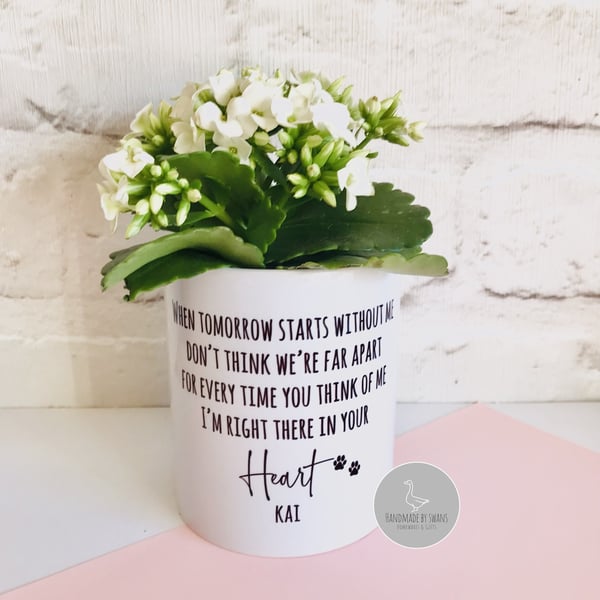 Plant pot,Pet loss, dog memorial, pet memorial gift, in memory of, special gift,