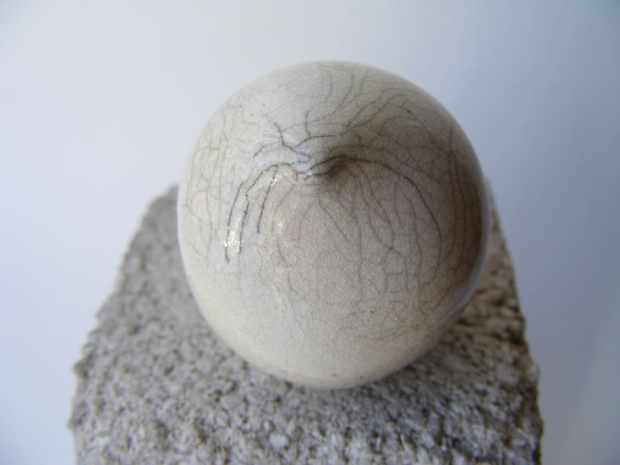 Raku glazed baby bird