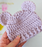 Crochet Baby Hat with Teddy Ears - Image 1